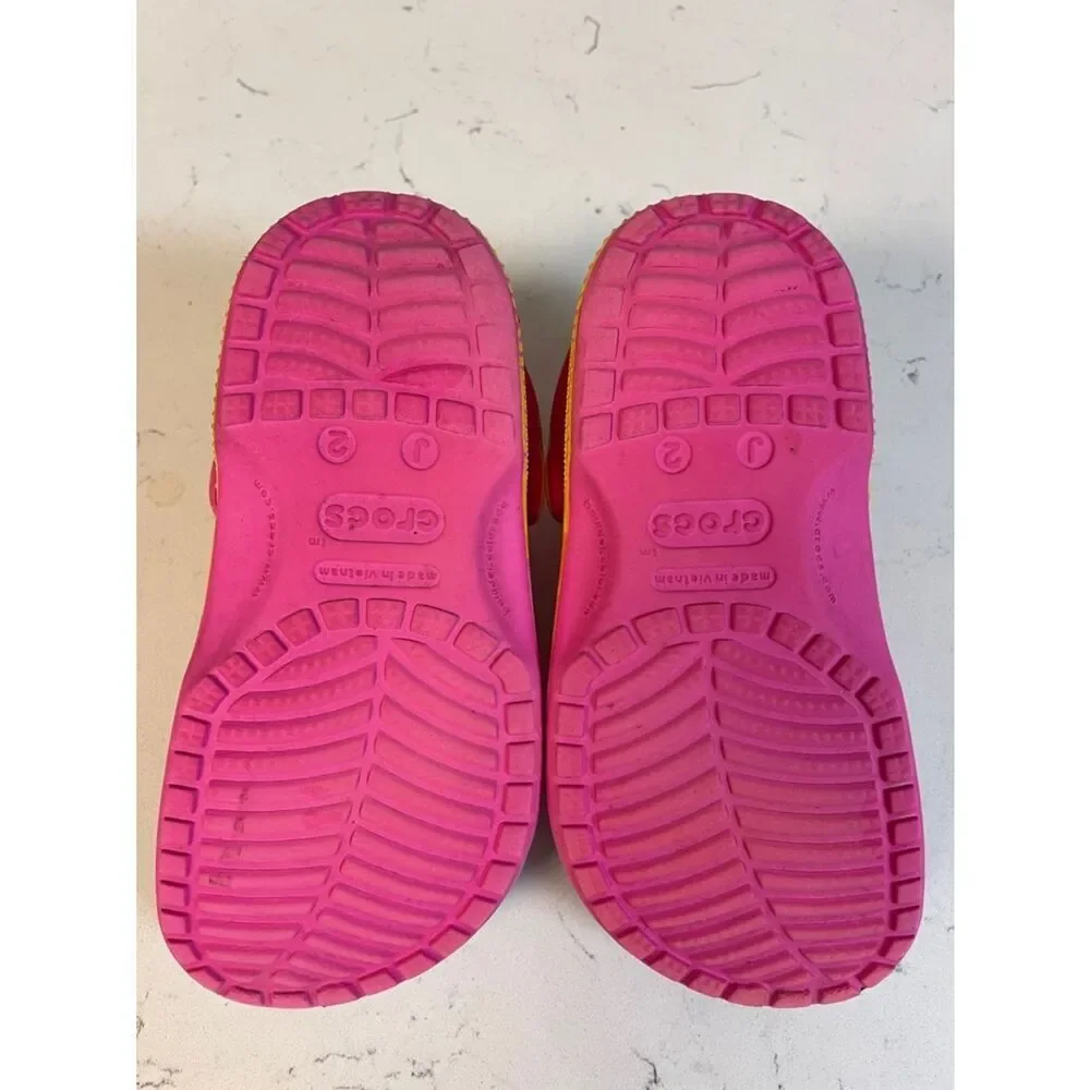 Crocs Kids' Classic Ombre Clog Sandals Size Junior 2 - Color Juice / Multi